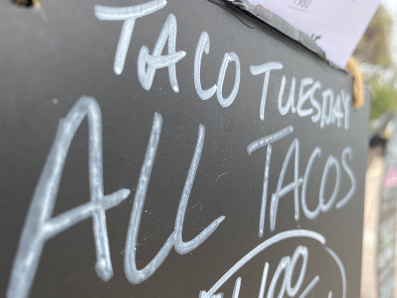 Taco Tuesday sign